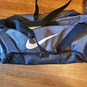 Nike Black and Gray Duffel Bag for Men